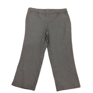 Rafaella Women's Black &‎ White Patterned Dress Pants Size 18 Career Casual